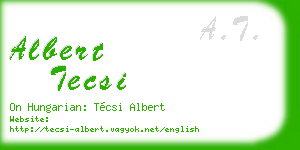 albert tecsi business card