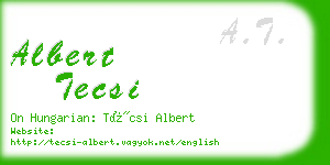 albert tecsi business card
